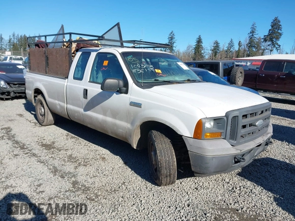 2005 Ford Super Duty F-250 XL with VIN 1FTSX20505EC46780, listed as a IAAI auction lot 41487266 with 1 mi miles. Bid and sale history available at carsss.com. Image 1.