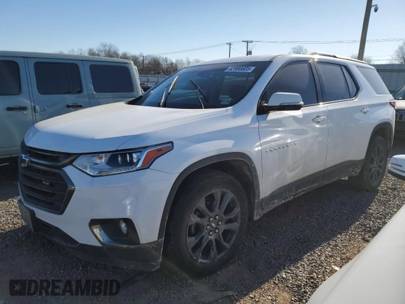 2019 Chevrolet Traverse RS with VIN 1GNEVJKW6KJ252144, listed as a Copart auction lot 42980605 with 94,045 mi miles and Salvage Title. Bid and sale history available at carsss.com. Image 1.