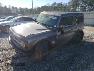 2023 Ford Bronco with VIN 1FMDE5AP3PLB69560, listed as a Copart auction lot 87942835 with 14,412 mi miles and Salvage Title. Bid and sale history available at carsss.com. Image 1.
