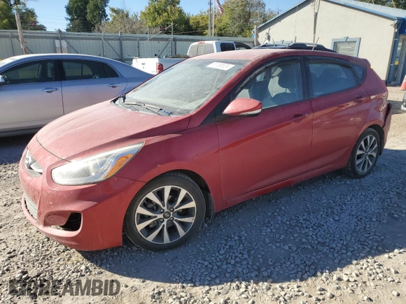 2015 Hyundai Accent Sport with VIN KMHCU5AE5FU233118, listed as a Copart auction lot 76130524 with 150,019 mi miles and Salvage Title. Bid and sale history available at carsss.com. Image 1.