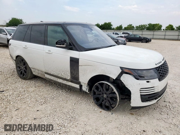 2022 Land Rover Range Rover Westminster with VIN SALGS2RU3NA471659, listed as a Copart auction lot 57286115 with 50,392 mi miles and Salvage title. Bid and sale history available at DreamBid. Image 4.