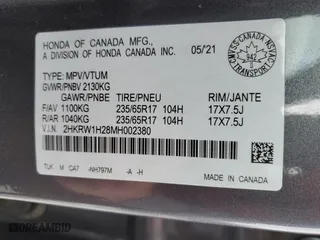 2021 Honda CR-V LX with VIN 2HKRW1H28MH002380, listed as a Copart auction lot 81681764 with 40,102 mi miles and Clean Title. Bid and sale history available at carsss.com. Image 13.