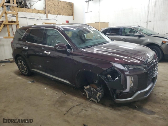 2024 Hyundai Palisade SEL with VIN KM8R4DGE5RU723204, listed as a Copart auction lot 86903934 with 6,515 mi miles and Salvage Title. Bid and sale history available at carsss.com. Image 4.