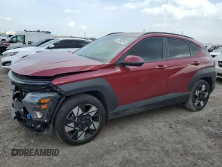 2024 Hyundai Kona SEL with VIN KM8HC3AB4RU121496, listed as a Copart auction lot 47543845 with 15,574 mi miles and Salvage Title. Bid and sale history available at carsss.com. Image 1.