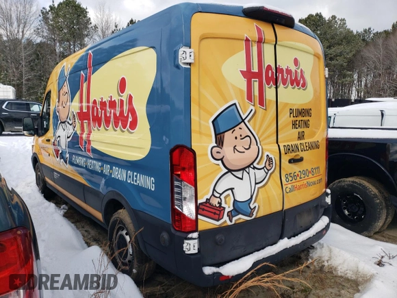 2020 Ford Transit Cargo with VIN 1FTBR1C86LKB53416, listed as a Copart auction lot 81788244 with 106,132 mi miles and Salvage Title. Bid and sale history available at DreamBid. Image 2.