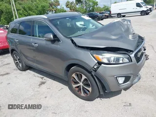 2016 Kia Sorento EX with VIN 5XYPH4A58GG134901, listed as a IAAI auction lot 41535381 with 93,322 mi miles. Bid and sale history available at carsss.com. Image 1.