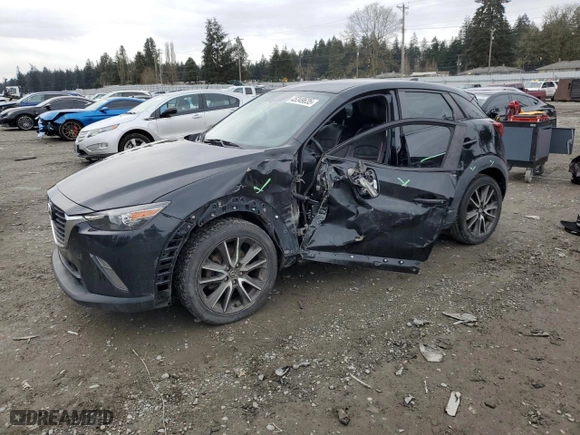2017 Mazda CX-3 Touring with VIN JM1DKFC70H0162133, listed as a Copart auction lot 45349635 with 77,977 mi miles and Salvage Title. Bid and sale history available at carsss.com. Image 1.