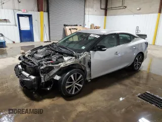2019 Nissan Maxima SR with VIN 1N4AA6AV5KC361018, listed as a Copart auction lot 47008715 with 108,582 mi miles and Salvage Title. Bid and sale history available at DreamBid. Image 1.