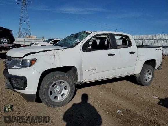 2022 Chevrolet Colorado 4WD Work Truck with VIN 1GCGTBEN7N1127755, listed as a Copart auction lot 88403365 with 9,090 mi miles and Salvage title. Bid and sale history available at DreamBid. Image 1.
