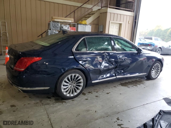 2018 Genesis G90 3.3T Premium with VIN KMHG34JA8JU042118, listed as a Copart auction lot 81229004 with 47,887 mi miles and Salvage Title. Bid and sale history available at carsss.com. Image 3.