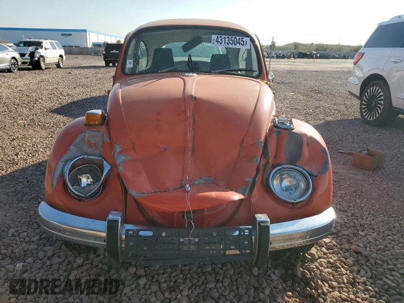 1972 Volkswagen Beetle with VIN 1122473228, listed as a Copart auction lot 43135045 with 8,943 mi miles and Salvage Title. Bid and sale history available at DreamBid. Image 5.