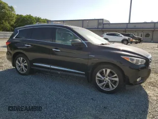 2014 Infiniti QX60 Hybrid with VIN 5N1CL0MM3EC515285, listed as a Copart auction lot 55140855 with 156,880 mi miles and Salvage Title. Bid and sale history available at DreamBid. Image 4.
