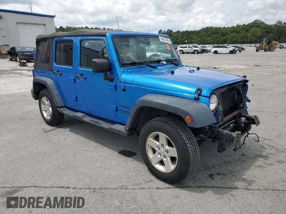 2015 Jeep Wrangler Unlimited Willys Wheeler with VIN 1C4BJWDG4FL611656, listed as a Copart auction lot 54010395 with 129,797 mi miles and Salvage Title. Bid and sale history available at DreamBid. Image 4.