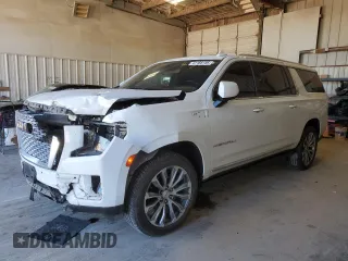 2022 GMC Yukon XL Denali with VIN 1GKS2JKL5NR133425, listed as a Copart auction lot 47168185 with 119,287 mi miles and Salvage Title. Bid and sale history available at carsss.com. Image 1.