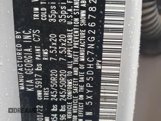 2022 Kia Telluride SX z VIN 5XYP5DHC7NG267823, wystawiony jako Copart lot #58433625 z przebiegiem 104 093 mil mil oraz Szkoda całkowita • Salvage title. Historia ofert i sprzedaży dostępna na DreamBid. Obrazek 13.