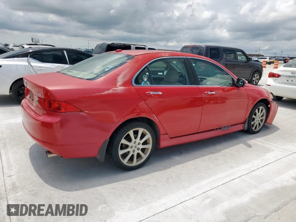 2006 Acura TSX with VIN JH4CL96806C016467, listed as a Copart auction lot 57245025 with 166,917 mi miles and Salvage title. Bid and sale history available at DreamBid. Image 3.