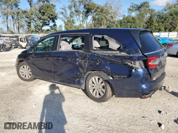 2018 Honda Odyssey LX with VIN 5FNRL6H2XJB085777, listed as a Copart auction lot 84414894 with 142,500 mi miles and Salvage Title. Bid and sale history available at carsss.com. Image 2.