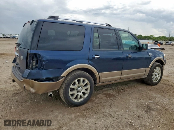 2013 Ford Expedition XLT with VIN 1FMJU1H5XDEF08088, listed as a Copart auction lot 62308255 with 123,203 mi miles and Salvage title. Bid and sale history available at DreamBid. Image 3.