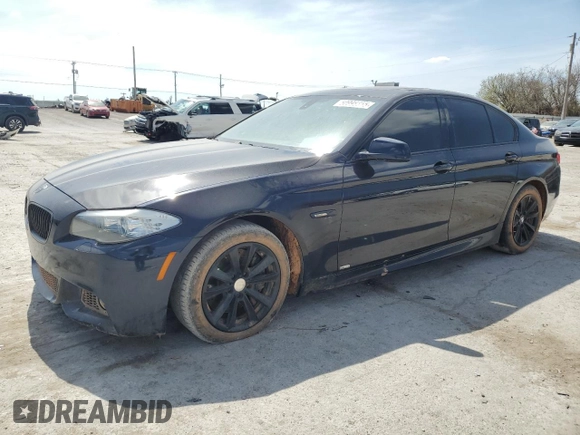 2013 BMW 5 Series 550i with VIN WBAFR9C55DD226669, listed as a Copart auction lot 50998855 with 121,655 mi miles and Clean Title. Bid and sale history available at carsss.com. Image 1.