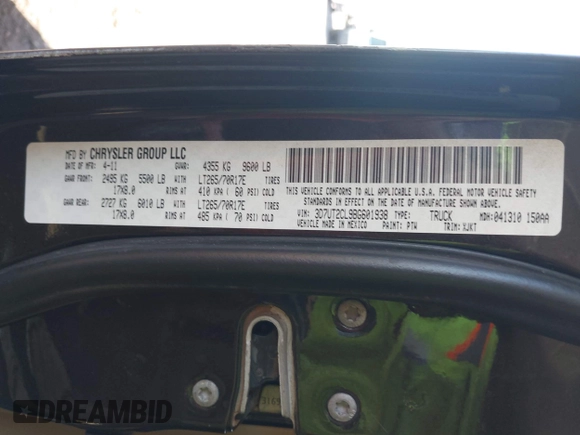 2011 Ram 2500 Big Horn with VIN 3D7UT2CL9BG601938, listed as a IAAI auction lot 42521135 with 135,515 mi miles and . Bid and sale history available at DreamBid. Image 9.