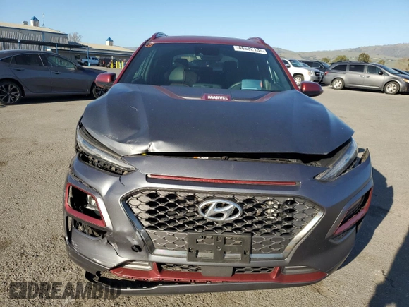 2019 Hyundai Kona Ultimate with VIN KM8K5CA52KU319722, listed as a Copart auction lot 46682135 with 37,737 mi miles and Salvage Title. Bid and sale history available at carsss.com. Image 5.