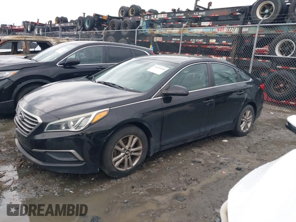 2016 Hyundai Sonata 2.4L with VIN 5NPE24AF7GH280779, listed as a IAAI auction lot 41559208 with 119,068 mi miles and . Bid and sale history available at carsss.com. Image 15.
