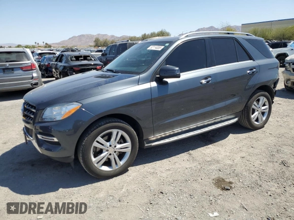 2015 Mercedes-Benz M ML 350 with VIN 4JGDA5JB9FA592587, listed as a Copart auction lot 52114055 with 73,978 mi miles and Salvage Title. Bid and sale history available at carsss.com. Image 1.