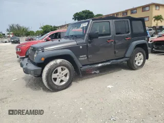 2017 Jeep Wrangler Unlimited Sport with VIN 1C4HJWDG5HL597733, listed as a Copart auction lot 59278195 with 99,156 mi miles and Salvage title. Bid and sale history available at DreamBid. Image 1.