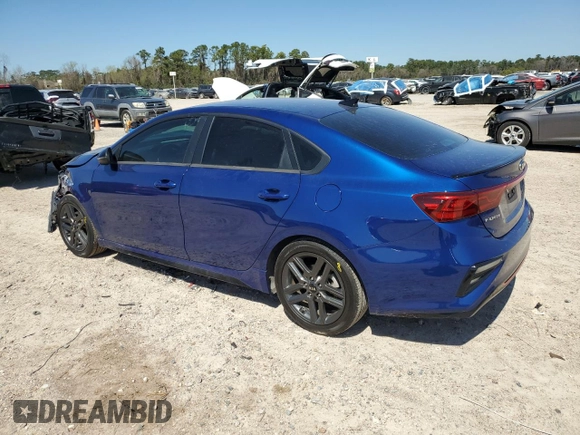 2021 Kia Forte GT-Line with VIN 3KPF34AD7ME320486, listed as a Copart auction lot 48634275 with 57,056 mi miles and Salvage Title. Bid and sale history available at carsss.com. Image 2.