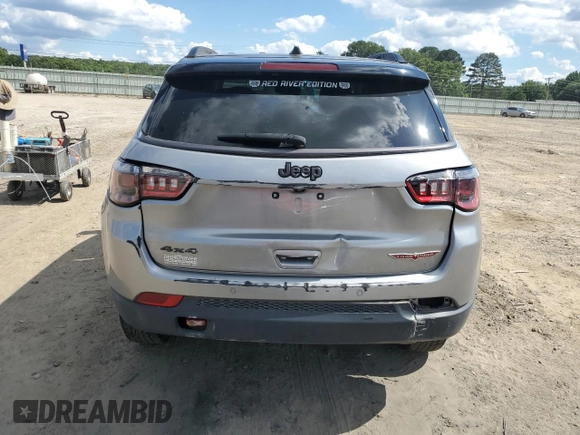 2021 Jeep Compass Trailhawk with VIN 3C4NJDDB5MT571837, listed as a Copart auction lot 58865625 with 75,456 mi miles and Salvage title. Bid and sale history available at DreamBid. Image 6.