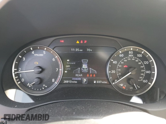 2021 Infiniti QX50 Luxe z VIN 3PCAJ5BB5MF125399, wystawiony jako Copart lot #45708015 z przebiegiem 26 913 mil mil oraz Szkody całkowita. Historia ofert i sprzedaży dostępna na DreamBid. Obrazek 9.