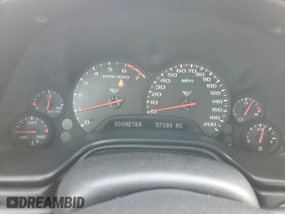2001 Chevrolet Corvette with VIN 1G1YY22G115108285, listed as a Copart auction lot 87363154 with 57,189 mi miles and Salvage Title. Bid and sale history available at carsss.com. Image 9.