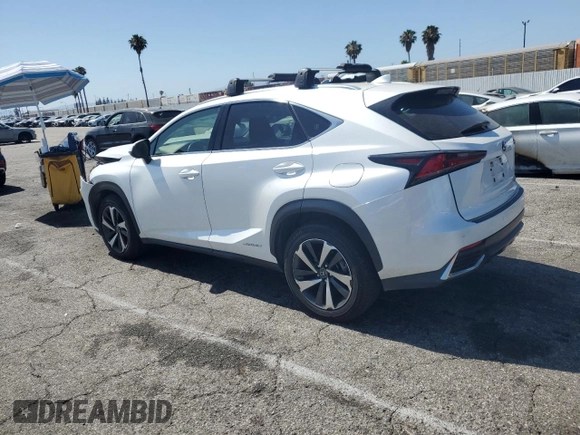 2020 Lexus NX 300h with VIN JTJGJRDZ8L5008635, listed as a Copart auction lot 61478925 with 57,773 mi miles and Salvage title. Bid and sale history available at DreamBid. Image 2.