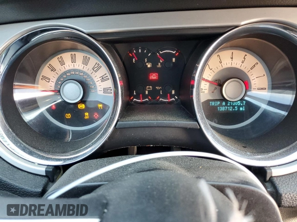 2012 Ford Mustang V6 with VIN 1ZVBP8EM3C5274926, listed as a Copart auction lot 50174495 with 138,712 mi miles and Non Repairable. Bid and sale history available at carsss.com. Image 9.