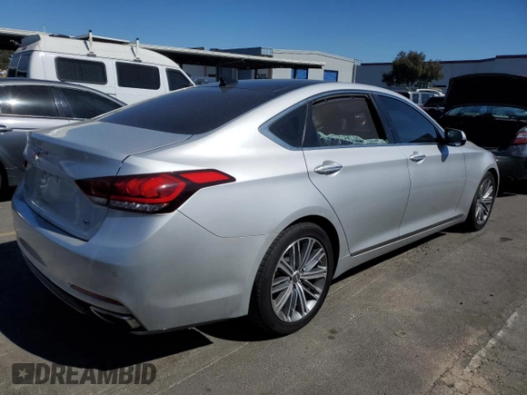 2018 Genesis G80 3.8L with VIN KMHGN4JE1JU239080, listed as a Copart auction lot 71615514 with 87,883 mi miles and Salvage Title. Bid and sale history available at carsss.com. Image 3.
