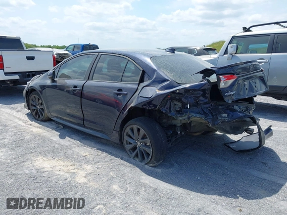 2023 Toyota Corolla SE with VIN 5YFS4MCE0PP141386, listed as a IAAI auction lot 40439078 with 25,000 mi miles and . Bid and sale history available at DreamBid. Image 3.