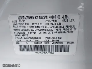 2013 Infiniti G37 Sedan Journey with VIN JN1CV6AP3DM300839, listed as a IAAI auction lot 42034511 with 1 mi miles. Bid and sale history available at carsss.com. Image 9.