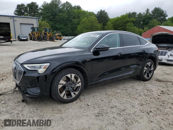 2022 Audi e-tron Sportback S line Premium Plus z VIN WA12AAGE7NB007093, wystawiony jako Copart lot #57248545 z przebiegiem 21 275 mil mil oraz Szkoda całkowita • Salvage title. Historia ofert i sprzedaży dostępna na DreamBid. Obrazek 1.
