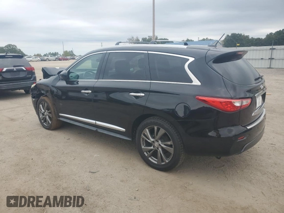 2013 Infiniti JX35 with VIN 5N1AL0MN5DC336213, listed as a Copart auction lot 76327014 with 126,852 mi miles and Salvage Title. Bid and sale history available at carsss.com. Image 2.