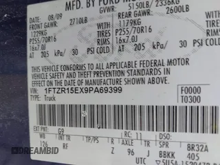 2009 Ford Ranger XL with VIN 1FTZR15EX9PA69399, listed as a IAAI auction lot 41719113 with 183,838 mi miles. Bid and sale history available at carsss.com. Image 9.