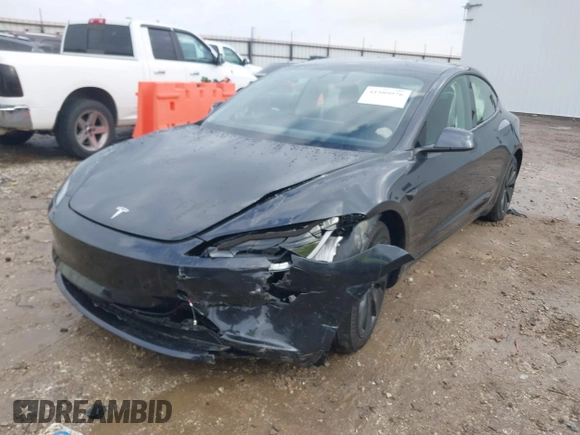 2025 Tesla Model 3 Long Range with VIN 5YJ3E1EA5SF911256, listed as a IAAI auction lot 41509976 with 1,806 mi miles. Bid and sale history available at carsss.com. Image 6.