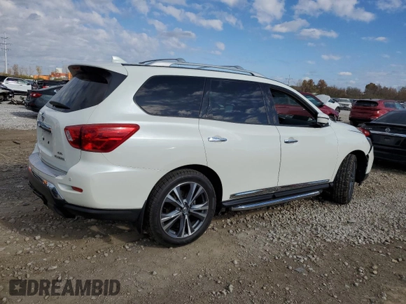 2020 Nissan Pathfinder Platinum with VIN 5N1DR2DM1LC628440, listed as a Copart auction lot 78098474 with 42,364 mi miles and Salvage Title. Bid and sale history available at carsss.com. Image 3.