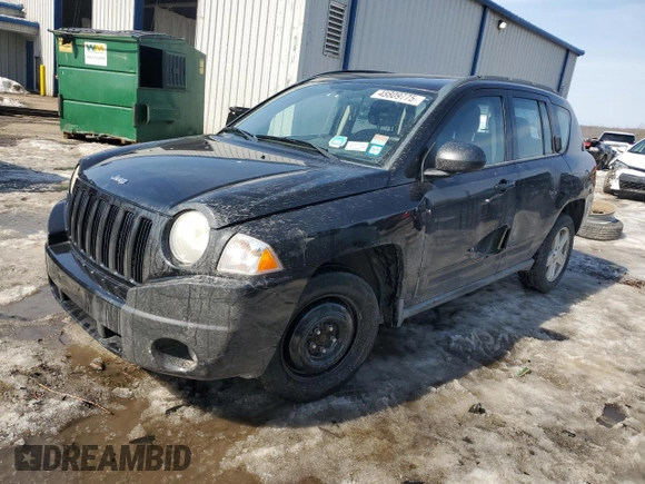 2010 Jeep Compass Sport with VIN 1J4NF4FB2AD591523, listed as a Copart auction lot 48809775 with 105,720 mi miles and Salvage Title. Bid and sale history available at carsss.com. Image 1.