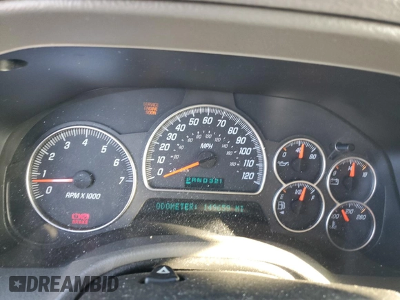 2002 GMC Envoy SLT with VIN 1GKDT13S122491329, listed as a Copart auction lot 75161714 with 149,659 mi miles and Salvage Title. Bid and sale history available at DreamBid. Image 9.