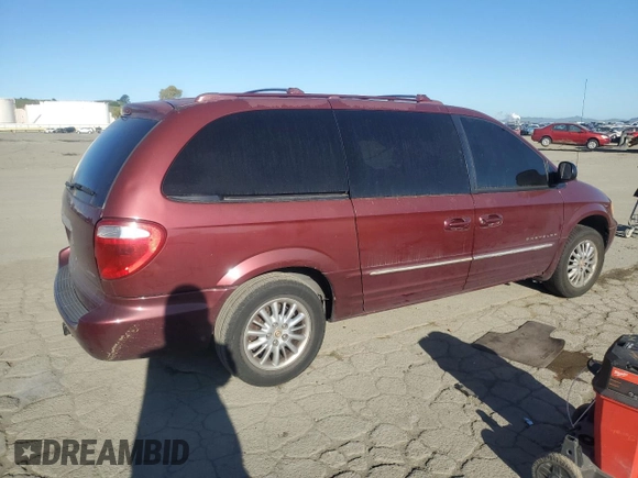 2001 Chrysler Town & Country Limited with VIN 2C8GP64L31R234088, listed as a Copart auction lot 50024265 with 141,556 mi miles and Salvage Title. Bid and sale history available at carsss.com. Image 3.
