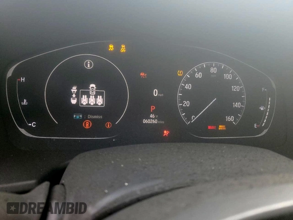2021 Honda Accord Touring with VIN 1HGCV2F99MA010771, listed as a Copart auction lot 78258924 with 60,260 mi miles and Salvage title. Bid and sale history available at DreamBid. Image 9.