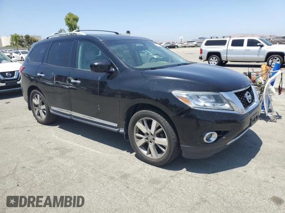 2014 Nissan Pathfinder SL with VIN 5N1AR2MN7EC623452, listed as a Copart auction lot 59313635 with 172,590 mi miles and Salvage title. Bid and sale history available at DreamBid. Image 4.