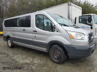 2016 Ford Transit Wagon XL with VIN 1FBZX2ZG8GKB05385, listed as a Copart auction lot 44406105 with 0 mi miles and Salvage Title. Bid and sale history available at carsss.com. Image 4.