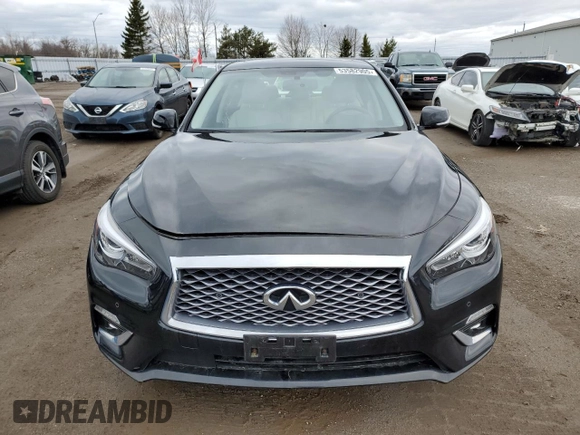 2023 Infiniti Q50 Luxe with VIN JN1EV7BR1PM543584, listed as a Copart auction lot 53582905 with Not provided miles and Clean title. Bid and sale history available at DreamBid. Image 5.