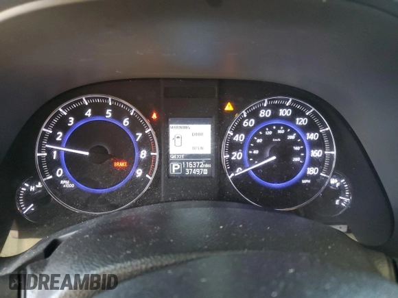 2015 Infiniti QX70 with VIN JN8CS1MW9FM482212, listed as a Copart auction lot 60725875 with 116,372 mi miles and Salvage title. Bid and sale history available at DreamBid. Image 9.
